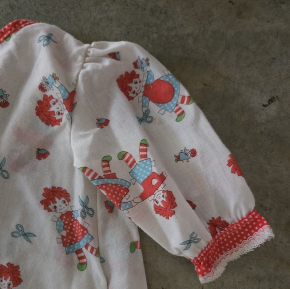 🎈Sale! Vintage Raggedy Ann Nightgown Toddler Girl 2T - Picture 3 of 8